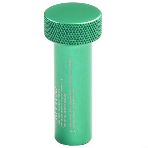 Green aluminum Lower Leg Fork Spring Damper Removal Tool for 32 34 36 38 40 TC Forks, side angle view