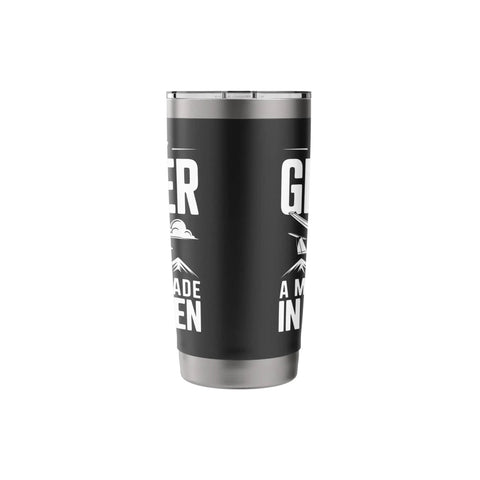 Black Sailplane Pilot Insulated Stainless Steel Tumbler For Glider Enthusiasts And Soaring Fans, Perfect For Towplane Launches Ridge Soaring Thermals And Club Flights, Funny Glider Gift For Men And Women