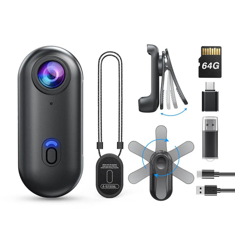 1440P Patrol Ready Body Camera With Audio, Built In 128GB Storage, Dual 1800mAh Batteries With Dock, Wearable Police Camera With Accessories