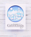 Card featuring 21 Piece Nesting Round Frame Metal Die Cuts Set With Circle Frame Tags for scrapbooking and card making, 13.6 cm dies.