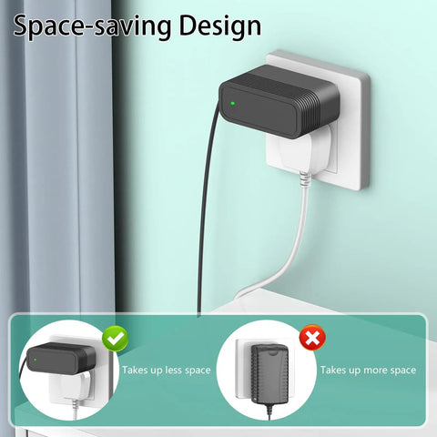 Replacement AC Adapter For Water Tech Pool Blaster Cordless Handheld Vacuum Chargers With 6Foot Cord Compatible With LC0992SK installed in outlet.