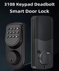 Keyless Entry Door Lock With Electronic Keypad Deadbolt features a black keypad and deadbolt design for secure home entry.