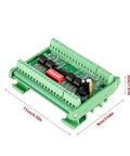 Eight Channel Level Converter Module 5V to 24V and 24V to 5V NPN PNP to NPN Translator for PLC MCU shown with dimensions