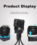 Three angles of Nebula Camera For 3D Printer With Night Vision And WiFi Monitoring, showing lens and adjustable design.