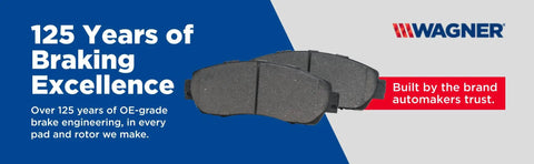 Ceramic Front Disc Brake Pad Set For Nissan Altima - product with brand logo and text highlighting 125 years of excellence