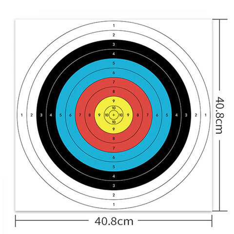 Thirty Five Pcs Archery Paper Targets For Airsoft BB Guns And Rifles Thick Practice Targets, clear ring pattern, 40.8cm size