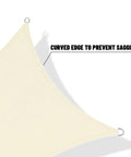 Butter Cream 10 Ft By 13 Ft Sun Shade Sail UV Blocking For Backyard Deck Patio Garden And Outdoor Spaces Breathable HDPE detail view