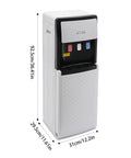 Bottom Load Water Cooler Dispenser With Hot And Cold Water, 1.32 Gal Hot Water And 0.53 Gal Cold Per Hour, white standing unit