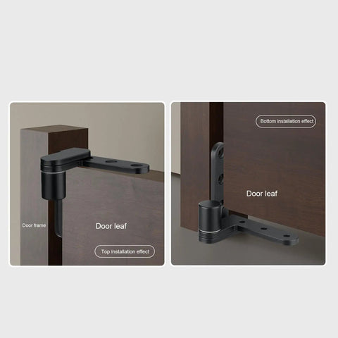 Heavy Duty Stainless Steel Door Hinge Kit for Cabinets Cafes Gates and Fences, 130 Lbs Capacity, 270 Degree Pivot, Black Finish