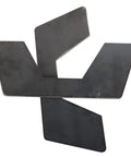 Universal Mini C Notch Kit Weld On Square Under Bed Notch For Frame Stability Keeps Wheel Alignment And Smooth Ride With Easy Weld In Install For Heavy Duty Truck Builds, 3/16 steel