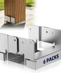 Heavy Duty 4x4 Post Base for Concrete Foundations, Galvanized Steel Outdoor Bracket Set of 6 for 4x4 wood post installation