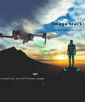 Foldable Pro Drone With 4K Front Camera And 720P Optical Flow Positioning demonstrating image tracking feature at sunset