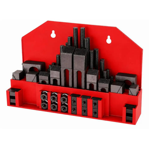 58 Piece Milling Clamping Kit With Step Blocks And Strap Clamps For Milling Machine T Slot Workholding Set 1412 14mm Standard M12