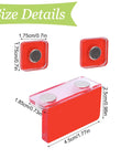 Size details of 16 Set Double Magnetic Door Latches Self Adhesive L Shaped Acrylic Door Closures Touch Catches for cabinets