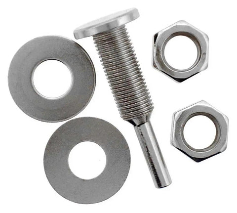 Heavy-Duty Drill Chuck Arbor with 1/2 Inch Screw and 1/4 Inch Shank, All-Metal Build, Adjustable Nuts and Bolts, top view