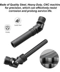 Beefy Steel Center Drive Shaft CVD 90 to 125mm for 1/10 RC Crawler Upgrades, includes two-piece steel shafts with quality and durability features.