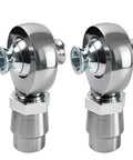 1.25 Inch Heim Joint Rod End Kit Chromoly Linkage Adapter Set For Off Road Suspension Beefy Upgrade That Eliminates Steering Play And Linkage Deflection In Extreme Rock Crawling, Heavy Duty Universal Fit For Custom Chassis. Pair of chromoly heim joints with hex bases