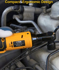 Cordless Three Eighths Inch Ratchet Wrench 16.8V Power Tool With 40 Ft-Lbs Torque At 400 RPM used in engine repair