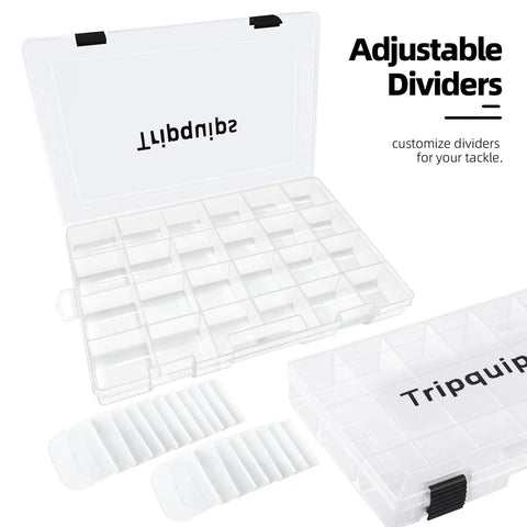 Durable 3600 Tackle Trays with Adjustable Removable Dividers BPA Free Plastic Fishing Storage Organizer Pack Of 4