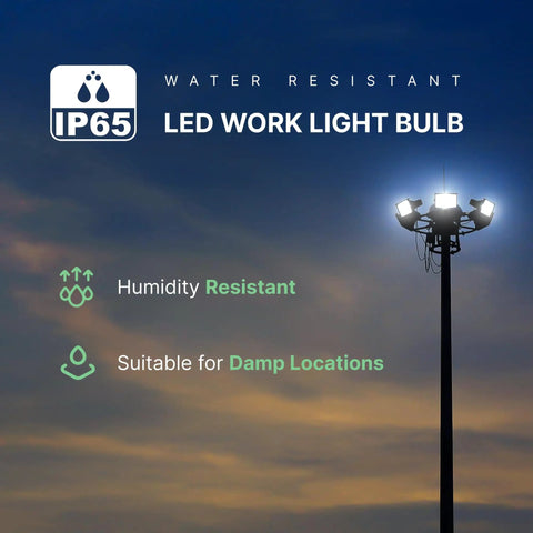 Portable LED Work Light With Clamp Or Hanging Hook That Slaps, 15W, 1800 Lumens, 4000K Cool White, IP65 Weatherproof poster