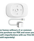 Energy Star Certified Programmable WiFi Thermostat That Works With Siri, Alexa And Google Assistant, wall plate and cable kit