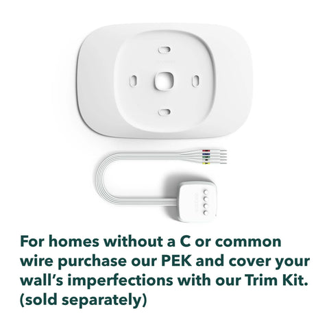 Energy Star Certified Programmable WiFi Thermostat That Works With Siri, Alexa And Google Assistant, wall plate and cable kit