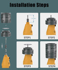 Installation steps for Tungsten Electrode Sharpener Grinder Head For TIG Welding Tools With Cut Off Slot And Six Size Eight Angles