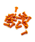 20 Pieces M4 Button Head Hex Screws In Anodized 6063 Aluminum Orange, Durable RC Car Drone Hardware Set, M4x10mm, Smooth Threads