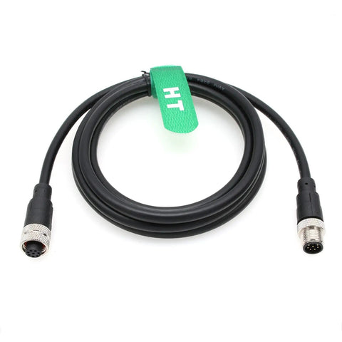 M12 A-Coded 8 Pin Female To 8 Pin Male Shielded Cable For Cognex Sensor - 5m cable with connectors