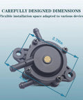 Fuel Pump 808492 808656 for Kohler 17HP 25HP Engines with dimensions and connections displayed