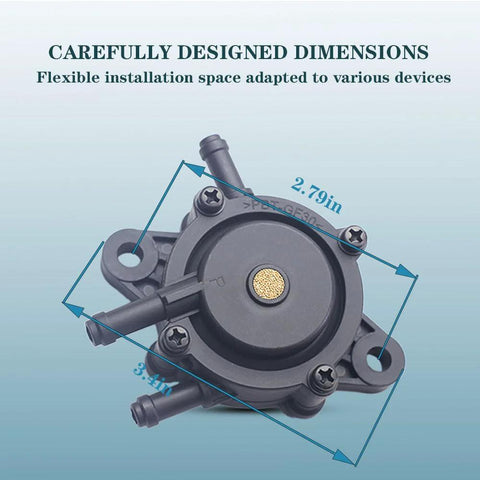 Fuel Pump 808492 808656 for Kohler 17HP 25HP Engines with dimensions and connections displayed