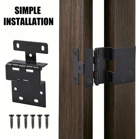 Eight Piece Set Of Five Knuckle Door Hinges For Three Quarter Inch Doors, 160 Degree Iron Cabinet Wardrobe Hinges