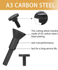 Beefed Up Mounting Mandrel Set For Die Grinder And Rotary Tool With A3 carbon steel construction and anti-rust performance.
