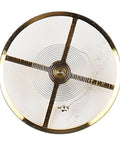 Pro Grade Alloy Gold Balance Wheel Replacement For Watch Movements, top view, focus on spiral design and craftsmanship.
