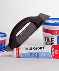 Pro-Grade Pre-Mixed Tile Grout Black 1/2 Pint For Walls And Floors Excellent Adhesion DIY Friendly Easy To Apply package shot