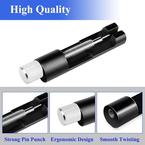 Watch Link Removal Tool Kit For Quick Bracelet Sizing And Repairs, Pro DIY Friendly With Doubled End Pin Punches