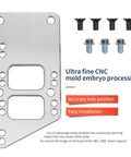 Beefy Adjustable Universal LS Swap Motor Mounts And Adapter Plates Kit featuring CNC milled billet aluminum and installation screws.