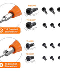 Doorbell Screwdriver Replacement With WiFi Password Reset And Battery Swap Easy To Use Handle In Bright Orange For All Doorbell Models Handy Tool For Quick Home Tech Fixes And Setups with T15 and T6 screw sizes.