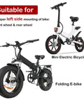 Zoom Ebike hydraulic disc brake set HB-876E 4-piston; shown on white mini e-bike and black folding fat-tire e-bike