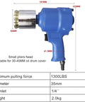 16 Blade Carbide Pneumatic Oil Barrel Crimper Sealer 35 70mm Hydraulic Drum Pressure Cap Tool Heavy Duty Max Pulling Force 1300 Lbs For Paints And Chemical Drums Quick Seal showing small pliers head, 35mm diameter, 1300 lbs pull force.