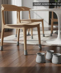 8 Pack Gray PU Leather Furniture Leg Protectors Keep Your Floors Slick With These Badass Scratch Resistant Pads That Glide Like A Dream On Hardwood And Tile Easy Chair And Table Foot Covers No Cap on wooden chair legs.