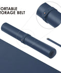 Leather Desk Pad For Home Office And Workspace Non Slip PU Desk Mat Large Desk Pad With Protective Surface Dark Blue rolled