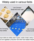 Hustle Ready Polyurethane Conveyor Belt Engineered To Crush The Daily Grind For Commercial Kitchens Featuring Hassle Free Tension Adjustment And Wear Resistant Smooth Surface used for bread, candy cookies, and soybean products.