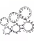 Heavy Duty 304 Stainless Steel Lock Washers Set M3 To M12 With Internal Teeth And External Teeth Star Style, Corrosion Resistant Pack Of 1000 Pcs