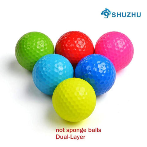 Six Pack Colorful Golf Balls Gift Set For Practice And Training Bright Blue Green Red Yellow Colorful Balls Easy To Spot
