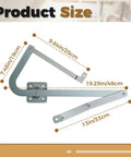 Product dimensions of 55-2 Attic Ladder Hinge Arms Replacement For Werner Terrace Staircase Compatible With Mk 5 WU2210 W2208 W2210 Post February 2010 Models DIY Friendly Enhanced Safety Durable Fit Easy Install showing 7.48in, 9.84in, 13in, and 19.29in lengths.
