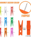 110 Piece Colorful Wooden Push Pin Tacks Featuring Spring Loaded Studs Keep Pics Flawless On Corkboards Bad Boys Stack For Office Vibes Home Crafts Sick Gallery Wall Setup, assorted colors displayed.