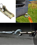 2 Pack Steel Safety Hook Latch Replacement Kit For Clevis Slip Hook Truck Trailer Towing Receiver Hitch Golden Tone