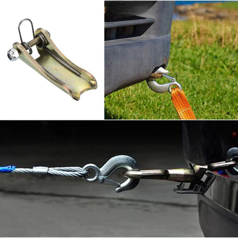 2 Pack Steel Safety Hook Latch Replacement Kit For Clevis Slip Hook Truck Trailer Towing Receiver Hitch Golden Tone
