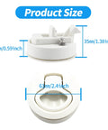 Heavy Duty White Flush Pull Slam Latches 4 Pack For Cabinets And Storage Drawers Slick Plastic Build dimensions 61mm and 35mm sizes